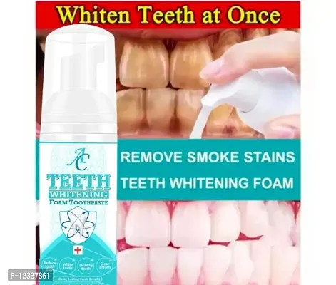 Teeth Whitening Foam, Cleaning Germs, Freshen Breath, and Remove Plague Stains, 60ml