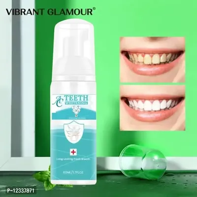 Teeth Whitening Foam, Cleaning Germs, Freshen Breath, and Remove Plague Stains, 60ml