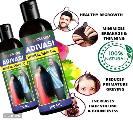 Adivasi Herbal Hair Oil amd Shampoo Combo ⁸100% Organic
