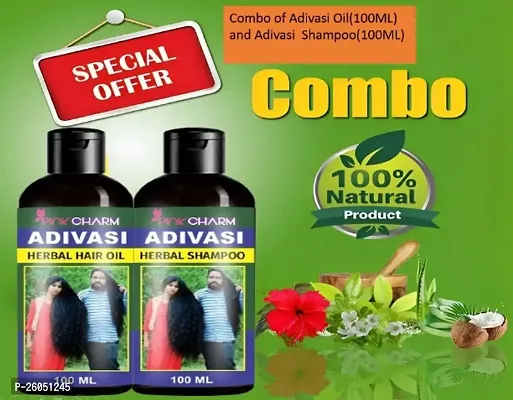 Adivasi Herbal Hair Oil 100% Organic Combo Pack 2