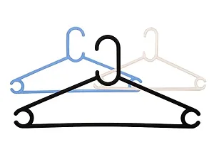 Clastik Plastic Clothes Hanger Set of 12 pcs-thumb3