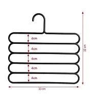 5 Layer Pants Clothes Hanger Wardrobe Storage Organizer Rack (Set of 8)-thumb1