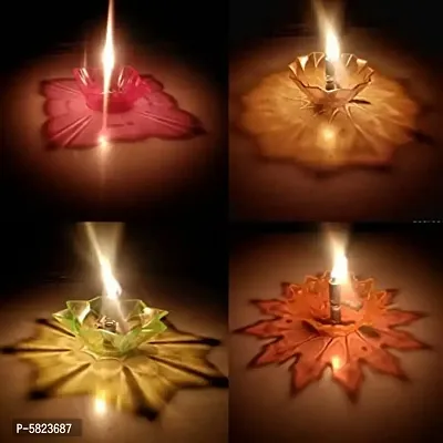 Plastic Diya, Diwali Diyas for Decoration, Diwali Decorations, Sai Ram - Diwali diyas Set of 12 Multicolours-thumb4
