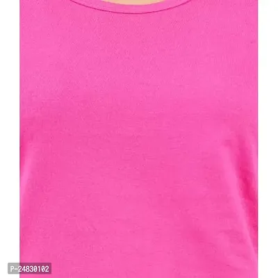 First Wave Womens Cotton Solid Tshirt Dark Pink::Pink Medium Pack of 2-thumb5