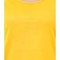 First Wave Womens Cotton Solid Tshirt Mustard::Grey X-Large Pack of 2-thumb4