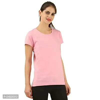 First Wave Women Cotton Solid Tshirt Pink::Maroon Pack of 2-thumb3