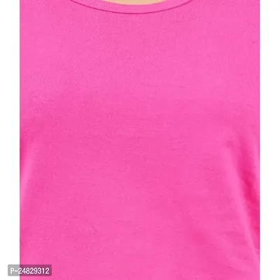 First Wave Womens Cotton Solid Tshirt Dark Pink::Red Medium Pack of 2-thumb5