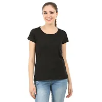 First Wave Womens Solid Pack of 2 Tshirts-thumb3