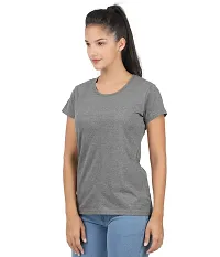 First wave Women Solid Cotton Tshirt Andhra Melange::Green-thumb3