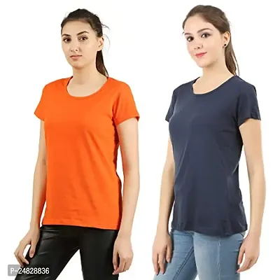 First Wave Women's Cotton Tshirts(Pack of 2)-thumb2