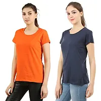 First Wave Women's Cotton Tshirts(Pack of 2)-thumb1