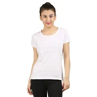 First Wave Womens Solid Pack of 2 Tshirts-thumb3