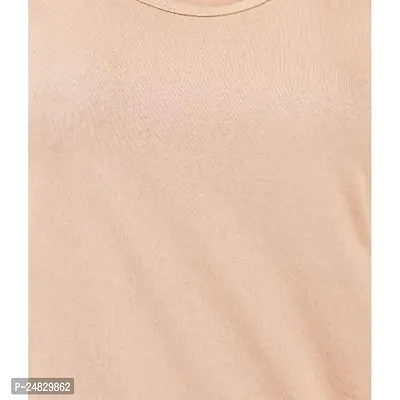 First Wave Womens Cotton Solid Tshirt Beige::Dark Pink Large Pack of 2-thumb5