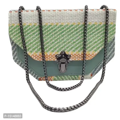 ESMODA Box Sling Bags for womens (GREEN)