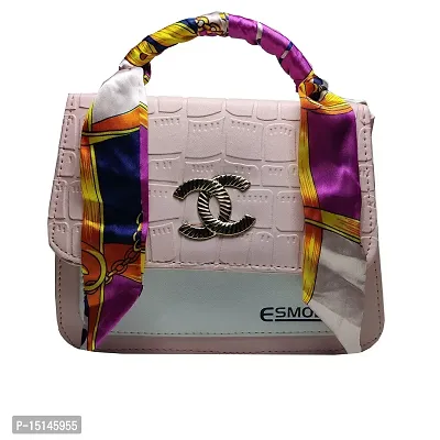 Esmoda Latest Cross Body Sling Bag for Girls/Women (105) (Cream)