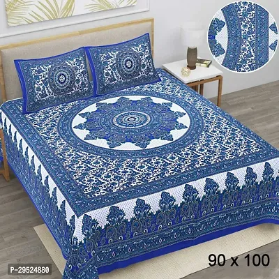 Stylish Cotton Printed Bedsheet with Pillow Cover