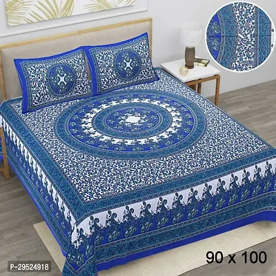 Stylish Cotton Printed Bedsheet with Pillow Cover