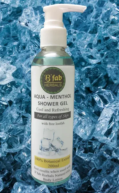 Herbal Aqua-Menthol Shower Gel with free loofah