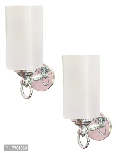 Mriyangni Glass Classic Silver Fitting Wall Light lamp for All decortive and Living Area Pack of 2 playgrup64