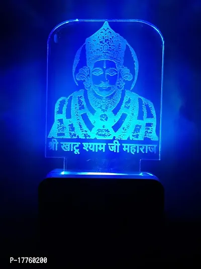 Nogaiya Multicolor nightlight Plastic 3D arylic Led of Shree khatu Shyam ji-thumb3