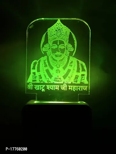 Nogaiya Multicolor nightlight Plastic 3D arylic Led of Shree khatu Shyam ji-thumb5