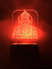 Nogaiya Multicolor nightlight Plastic 3D arylic Led of Shree khatu Shyam ji-thumb1