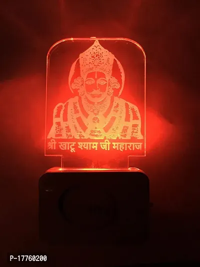 Nogaiya Multicolor nightlight Plastic 3D arylic Led of Shree khatu Shyam ji-thumb2