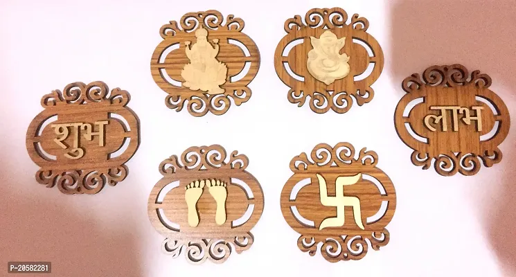 Nogaiya Subh, laxmi, Ganesh, Swastik, Labh 6Pcs-thumb2