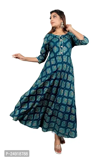 BAWALI Women's Rayon Regular Wear Anarkali Printed Kurta for Women  Girls|Women Long Kurties