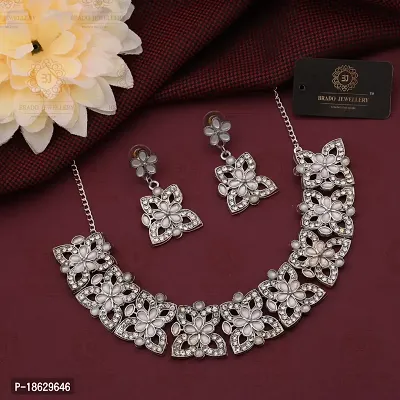 New  Silver Plated  Traditional Fashion Jewellery Set  for Women  Girls.-thumb0