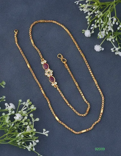 Diamond Copper Gold Plated Chain For Women