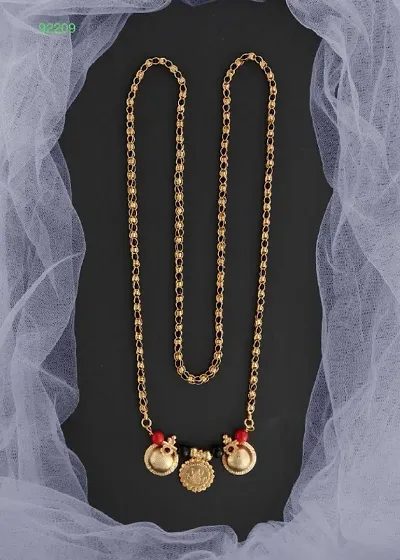 Stylish Golden Brass Long Chain For Women