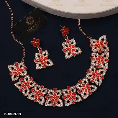 New  Rose Gold  Traditional Fashion Jewellery Set  for Women  Girls.