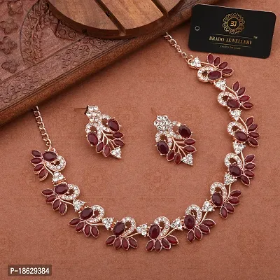 New Rose Gold Palated Jewellery Set-thumb0