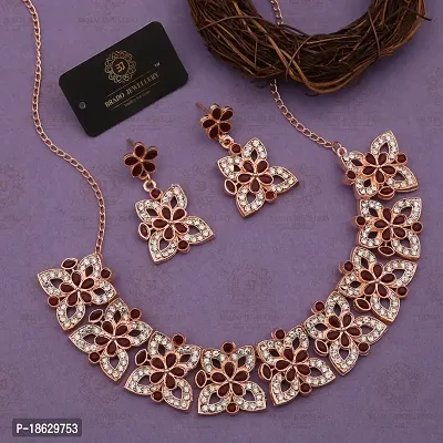 New  Rose Gold  Traditional Fashion Jewellery Set  for Women  Girls.-thumb0