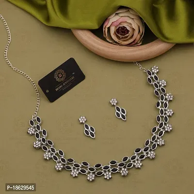 New Silver Necklace With 1 pair Of Earrings For Women And Girl-thumb4