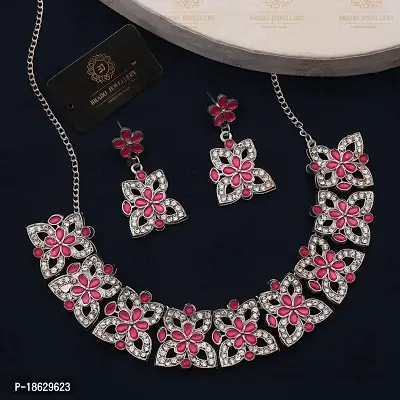 New  Silver Plated  Traditional Fashion Jewellery Set  for Women  Girls.