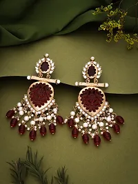 Combo Of 1 Choker Set With 2 Pair Of Earrings And Maang Tikka Set For Women.-thumb1