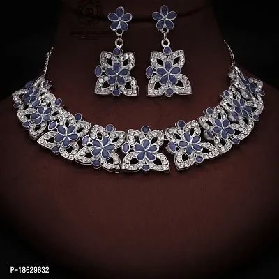 New  Silver Plated  Traditional Fashion Jewellery Set  for Women  Girls.-thumb4