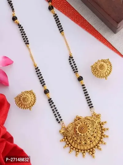 Trendy Alloy Mangalsutra with Earring for Women-thumb0