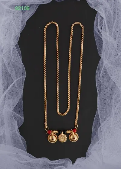 Stylish Golden Brass Chains For Women