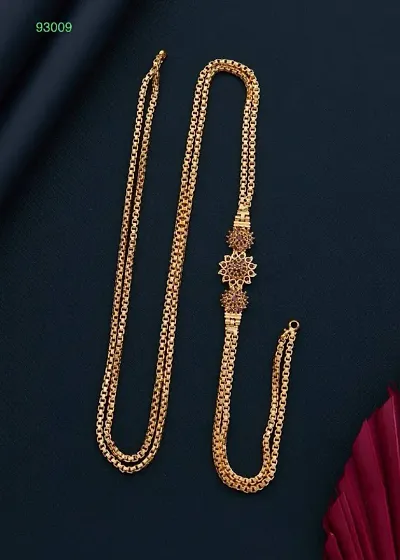 Women Stylish Brass Antique Diamond Chains