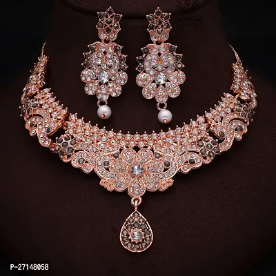 Stylish Alloy American Diamond Jewellery Set For Women-thumb0