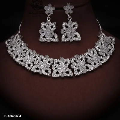 New  Silver Plated  Traditional Fashion Jewellery Set  for Women  Girls.-thumb4