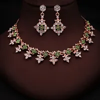 New Gold plated American diamond Necklace for Women and girls-thumb3