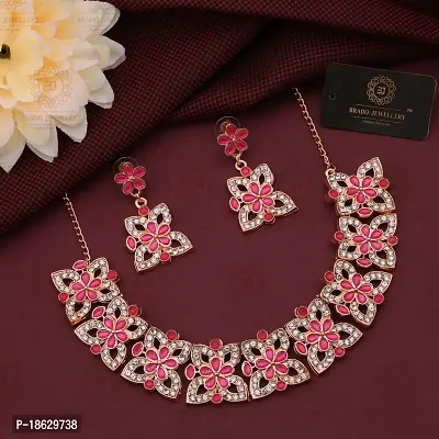 New  Rose Gold  Traditional Fashion Jewellery Set  for Women  Girls.