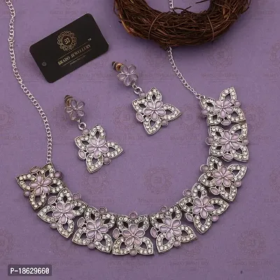 New  Silver Plated  Traditional Fashion Jewellery Set  for Women  Girls.
