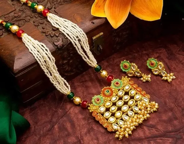 Designer Brass Jewellery Set For Women