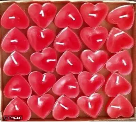 Trendy Heart Tealight Candle Set Of 25