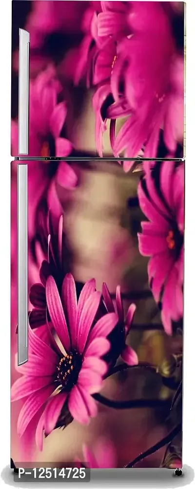 Prime Home Decor Beautifull Flower Fridge Wall Sticker for Double Single Door Sticker (PVC Vinyl)FZ-015-thumb2